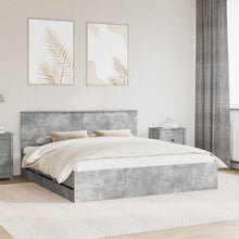 Bedframe met lade Beton Grijs 200 x 200 cm Ingenieurshout