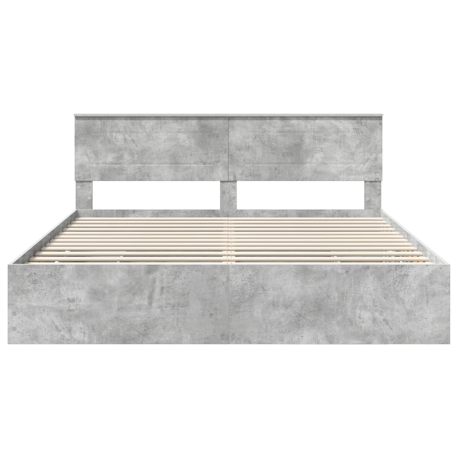 Bedframe met lade Beton Grijs 200 x 200 cm Ingenieurshout