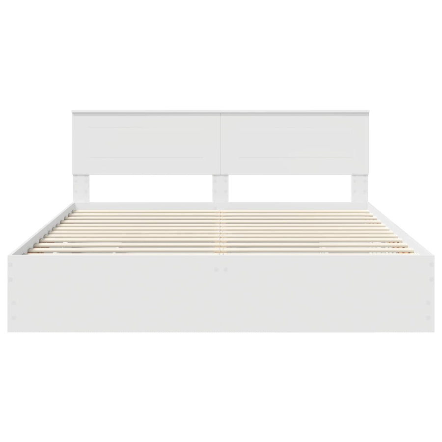 Bedframe met lade met opslag Wit 180 x 200 cm Ingenieurshout