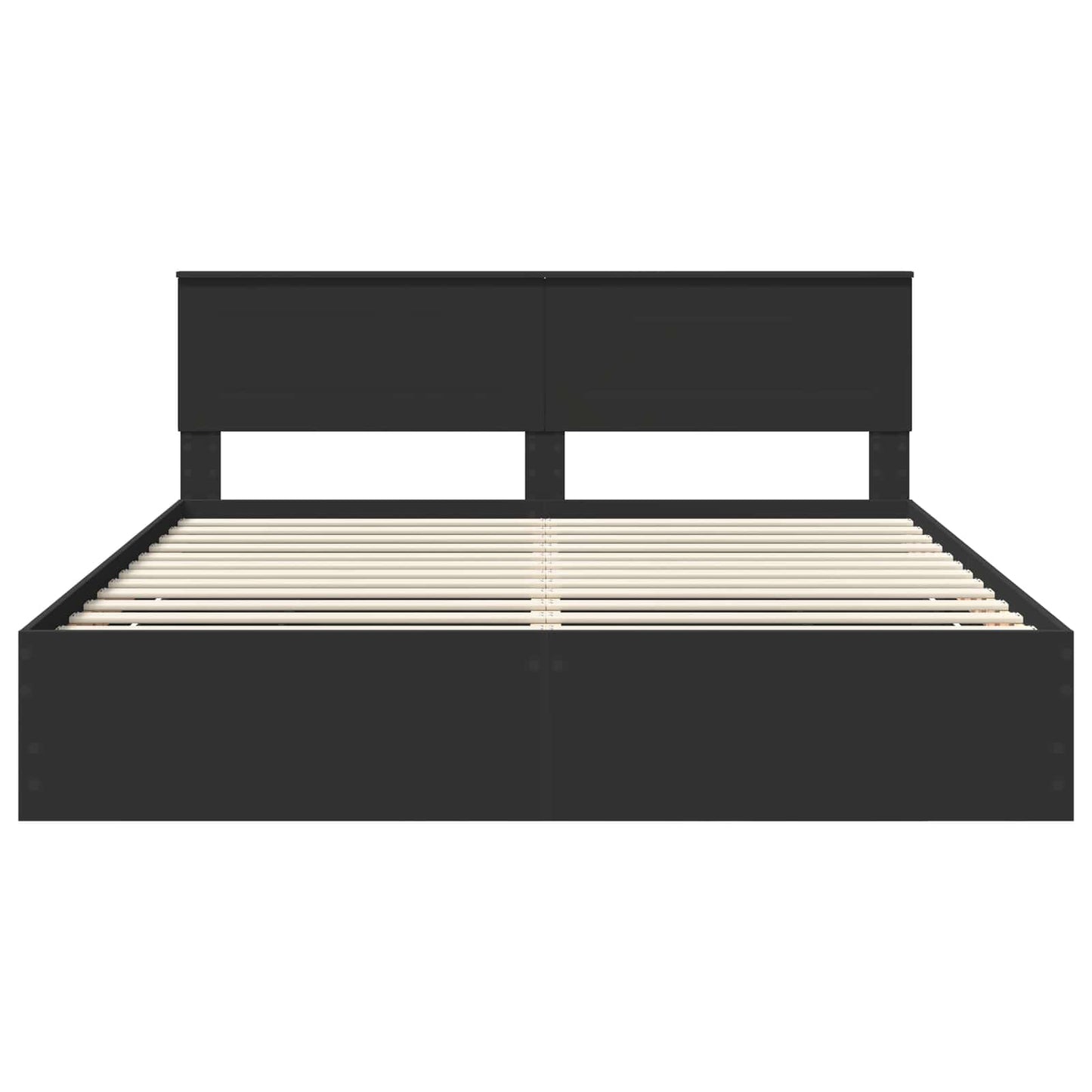 Bedframe met lade met opslag Zwart 180 x 200 cm Ingenieurshout
