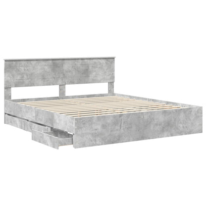 Bedframe met lade Beton Grijs 180 x 200 cm Ingenieurshout