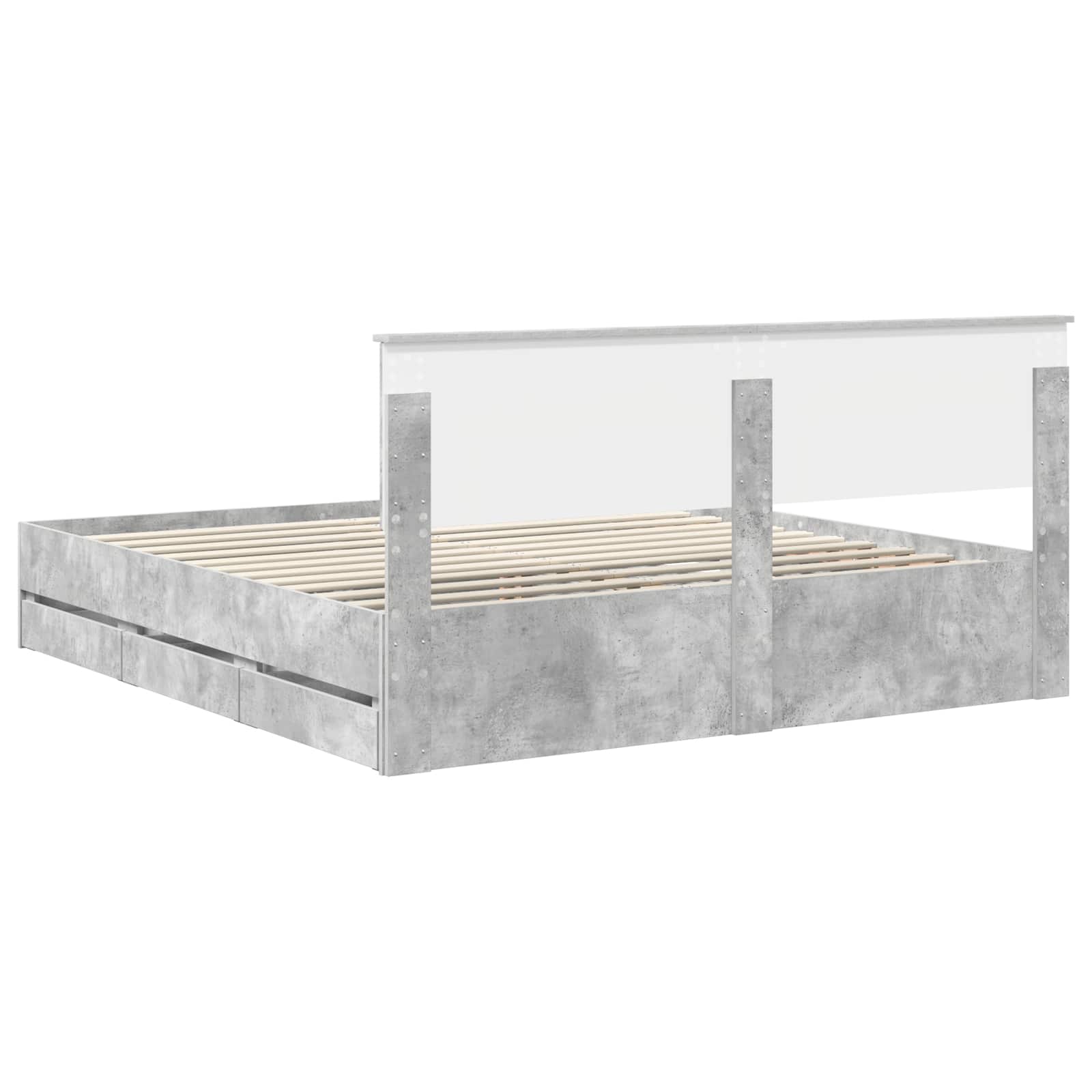 Bedframe met lade Beton Grijs 180 x 200 cm Ingenieurshout