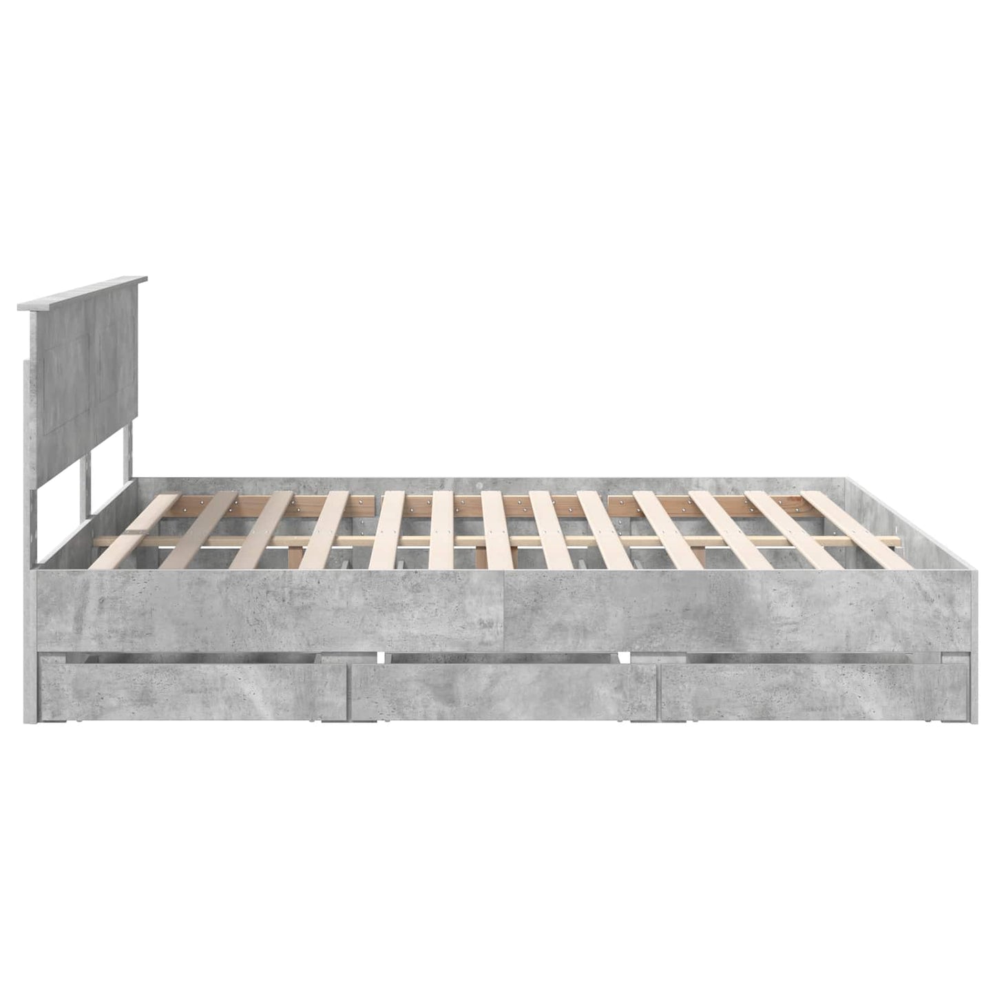Bedframe met lade Beton Grijs 180 x 200 cm Ingenieurshout
