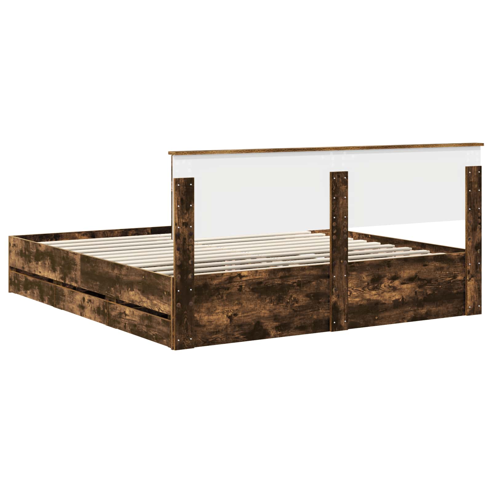 Bedframe met lade Gerookt eiken 180 x 200 cm Ingenieurshout