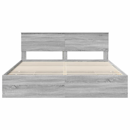 Bedframe met lade Grijs Sonoma 180 x 200 cm Ingenieurshout