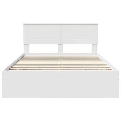 Bedframe met lade met opslag Wit 160 x 200 cm Ingenieurshout