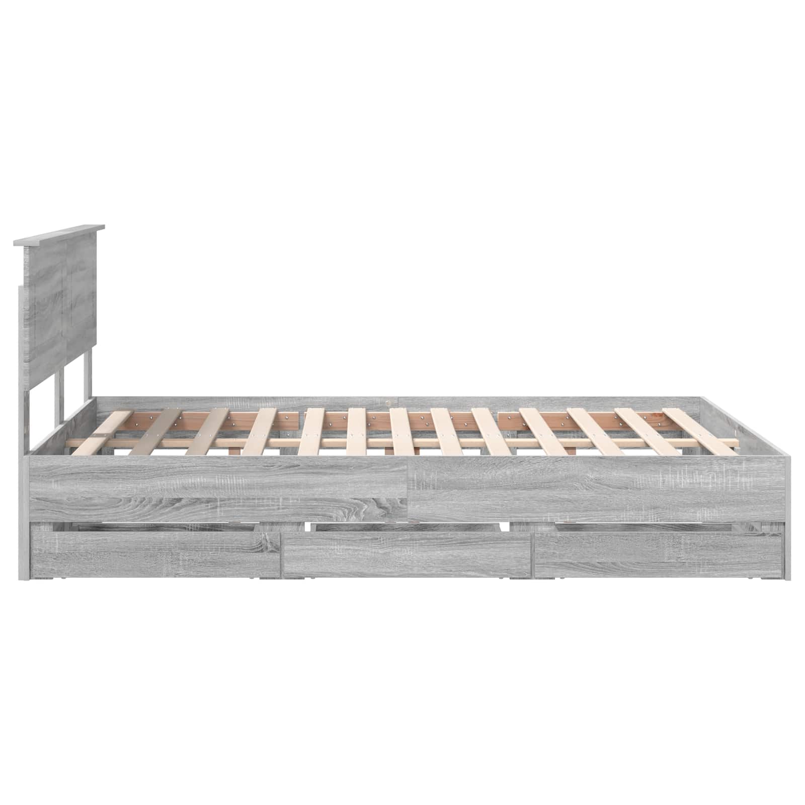 Bedframe met lade Grijs Sonoma 150 x 200 cm Ingenieurshout