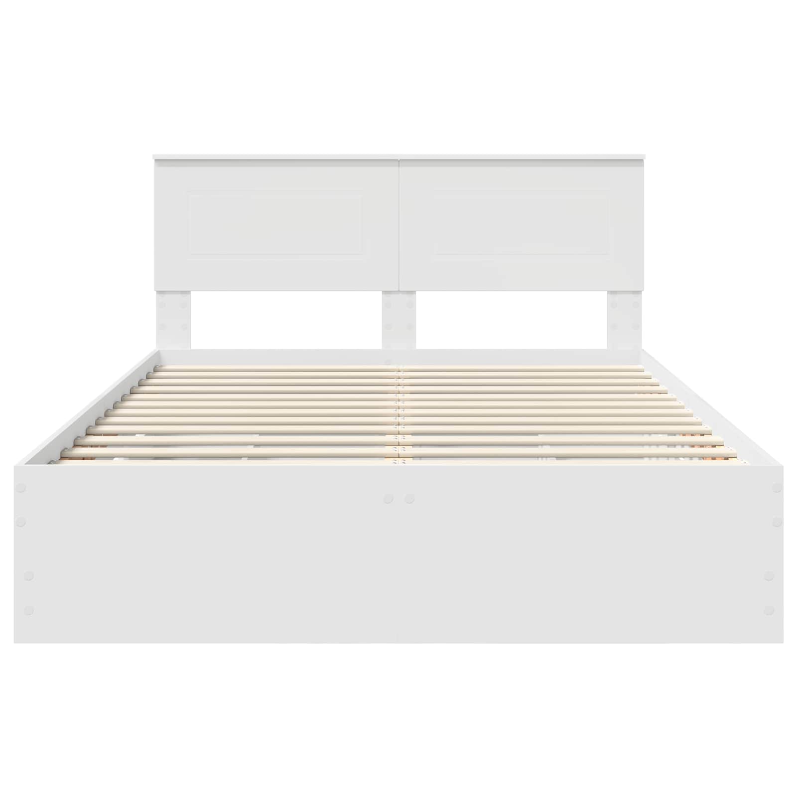 Bedframe met lade met opslag Wit 140 x 190 cm Ingenieurshout