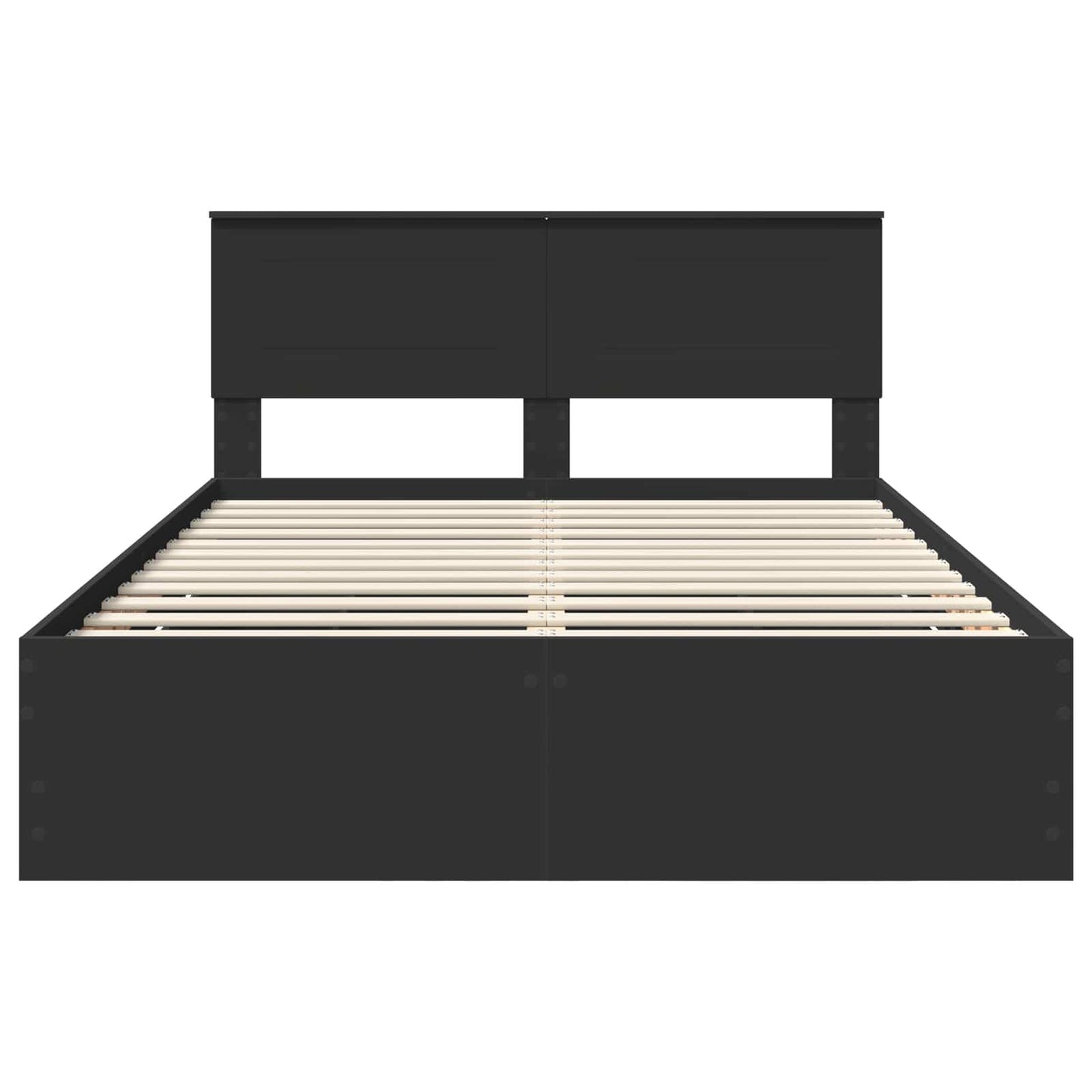 Bedframe met lade met opslag Zwart 140 x 190 cm Ingenieurshout