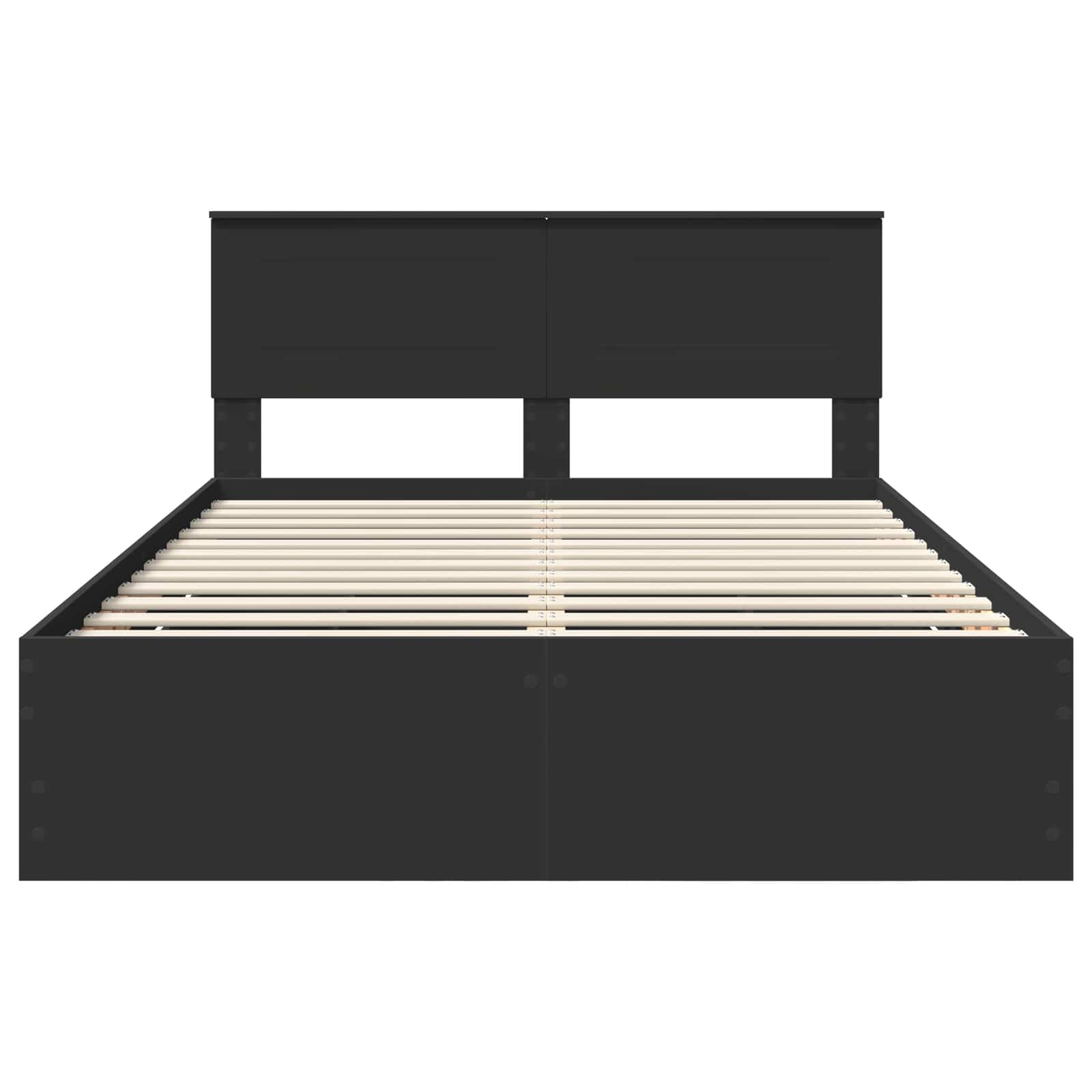 Bedframe met lade met opslag Zwart 140 x 190 cm Ingenieurshout