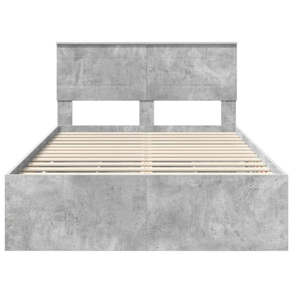 Bedframe met lade Beton Grijs 135 x 190 cm Ingenieurshout