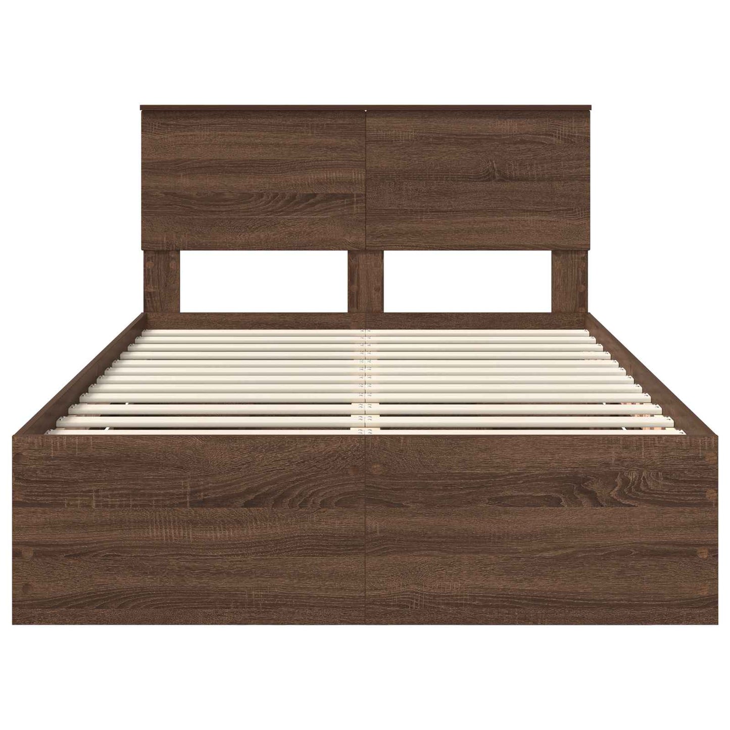 Bedframe met lade Bruin Eiken 135 x 190 cm Ingenieurshout
