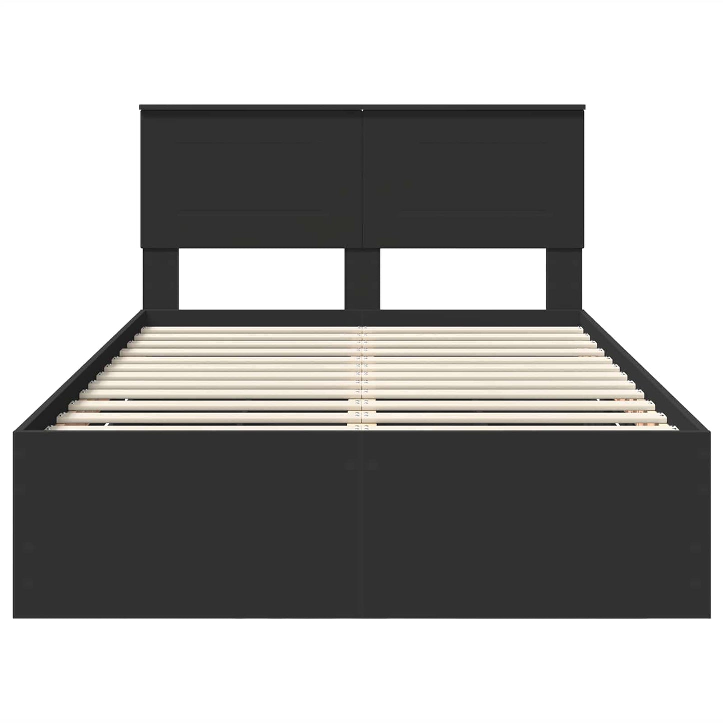 Bedframe met lade met opslag Zwart 120 x 190 cm Ingenieurshout