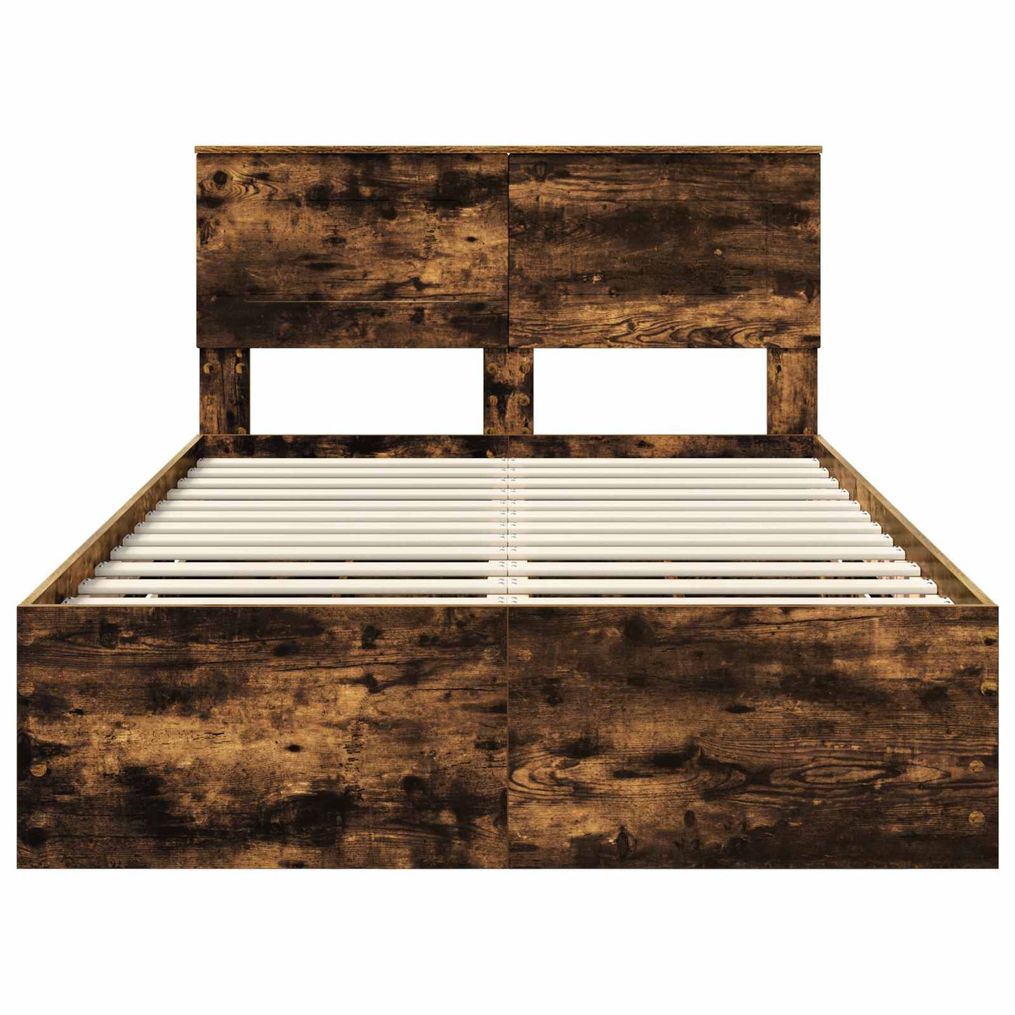Bedframe met lade Gerookt eiken 120 x 200 cm Ingenieurshout