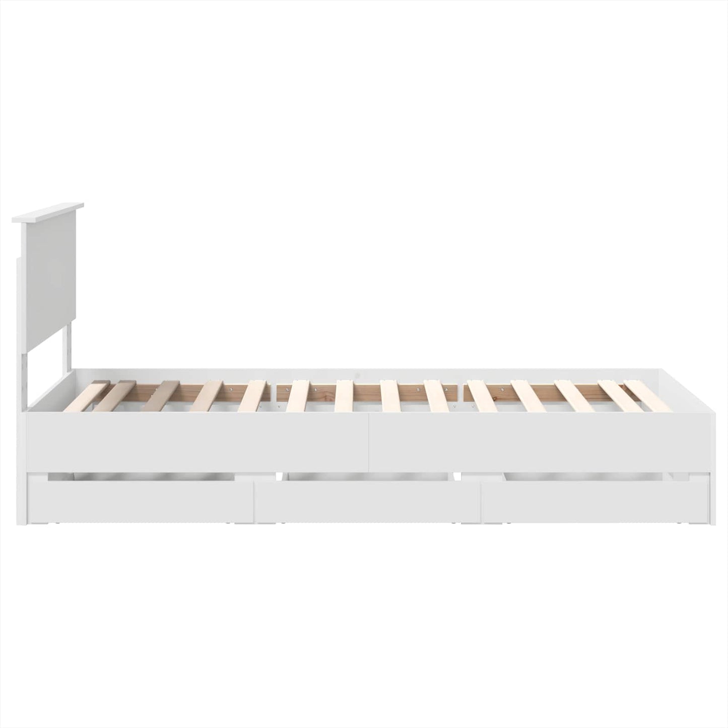 Bedframe met lade met opslag Wit 100 x 200 cm Ingenieurshout