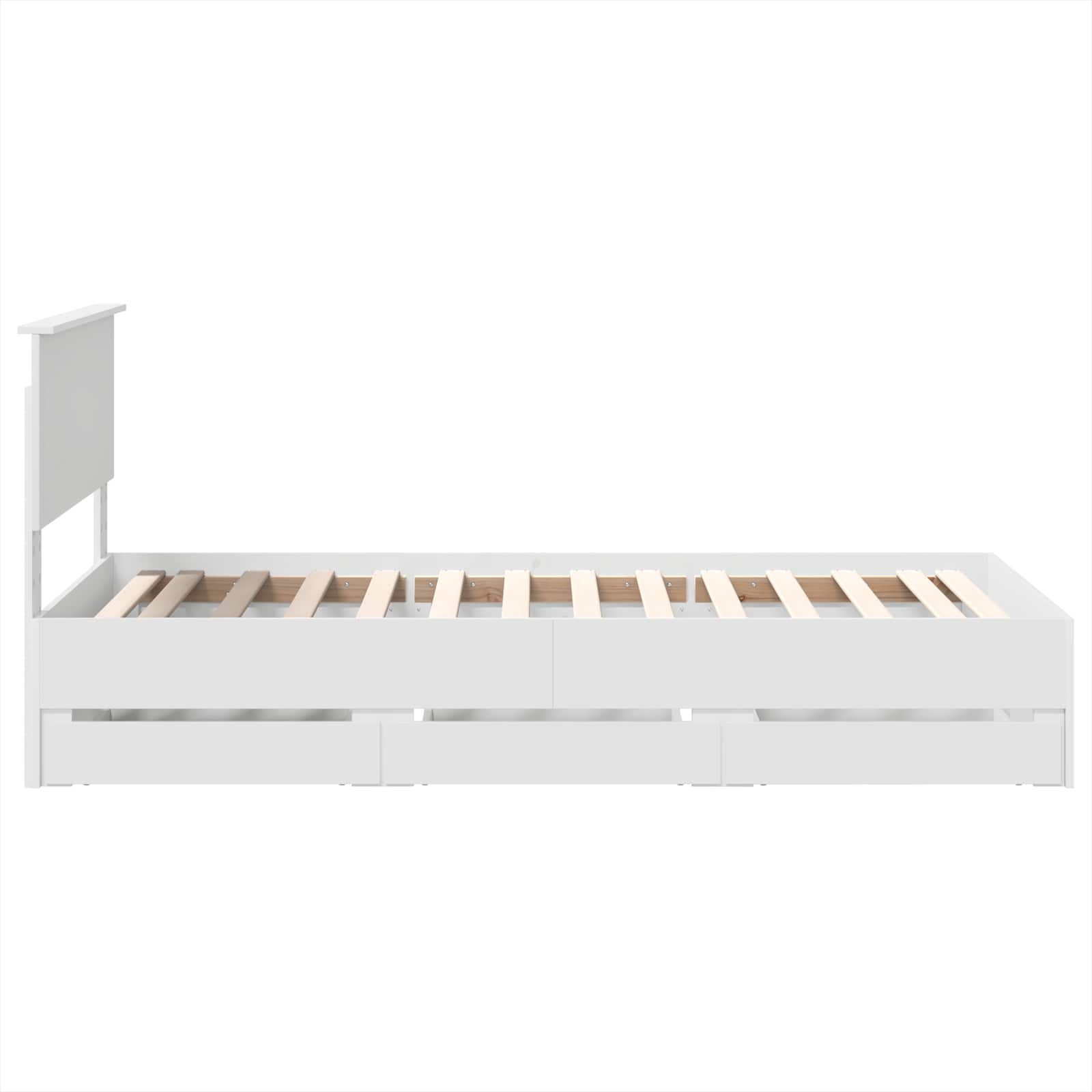 Bedframe met lade met opslag Wit 100 x 200 cm Ingenieurshout