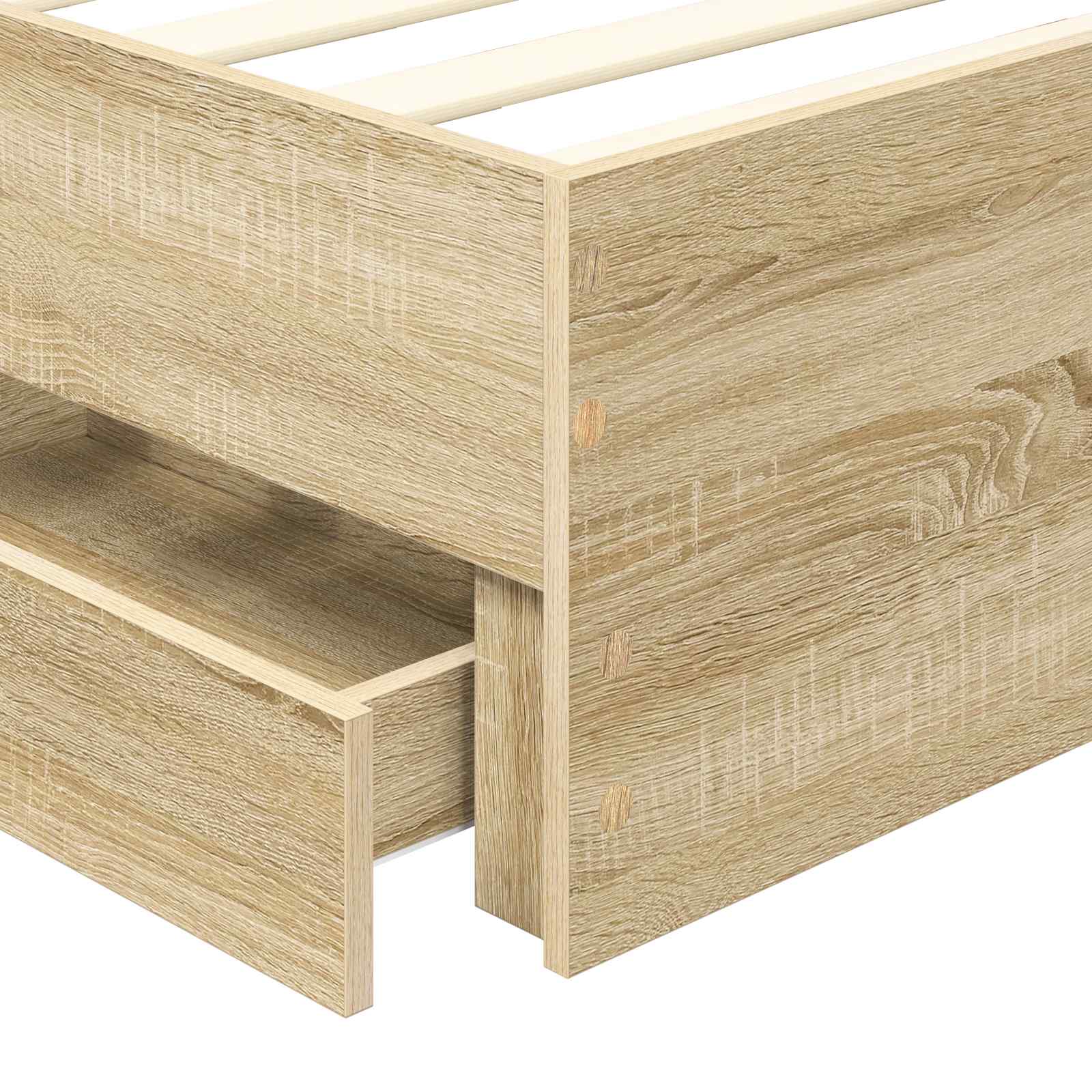 Bedframe met lade Sonoma Eiken 100 x 200 cm Ingenieurshout