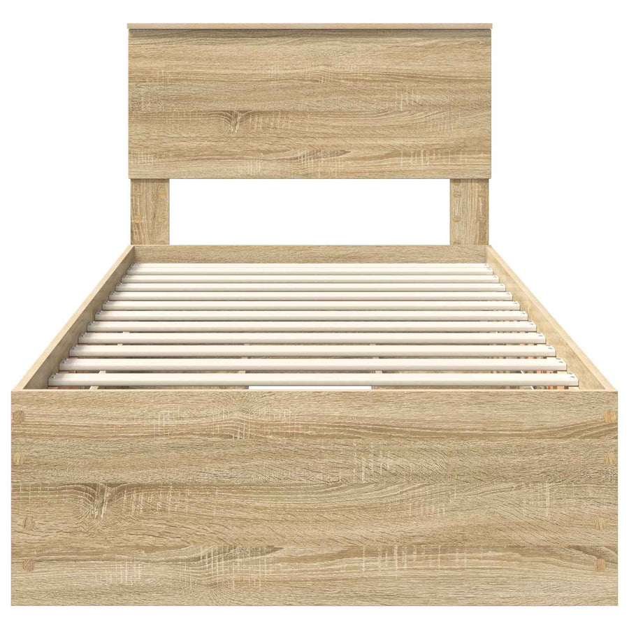Bedframe met lade Sonoma Eiken 100 x 200 cm Ingenieurshout