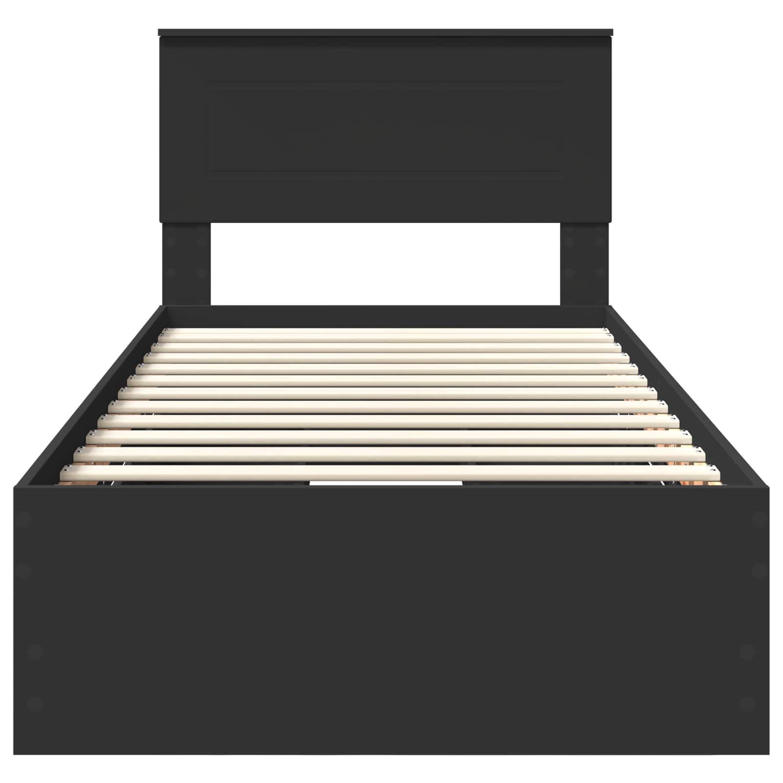 Bedframe met lade met opslag Zwart 90 x 190 cm Ingenieurshout