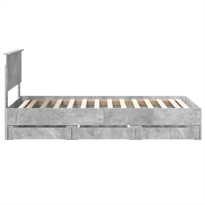 Bedframe met lade Beton Grijs 75 x 190 cm Ingenieurshout