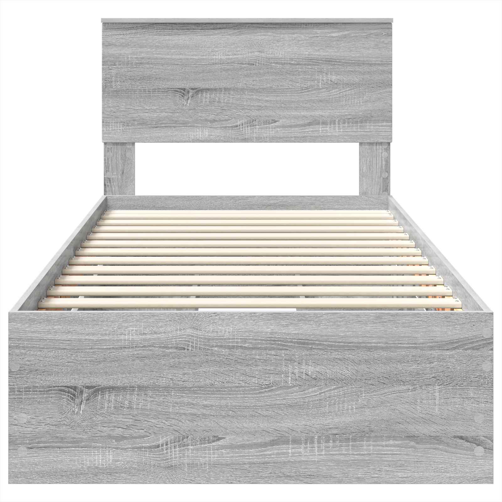Bedframe met lade Grijs Sonoma 75 x 190 cm Ingenieurshout