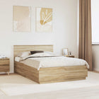 Bedframe 150x200 cm Sonoma eiken met hoofdeinde