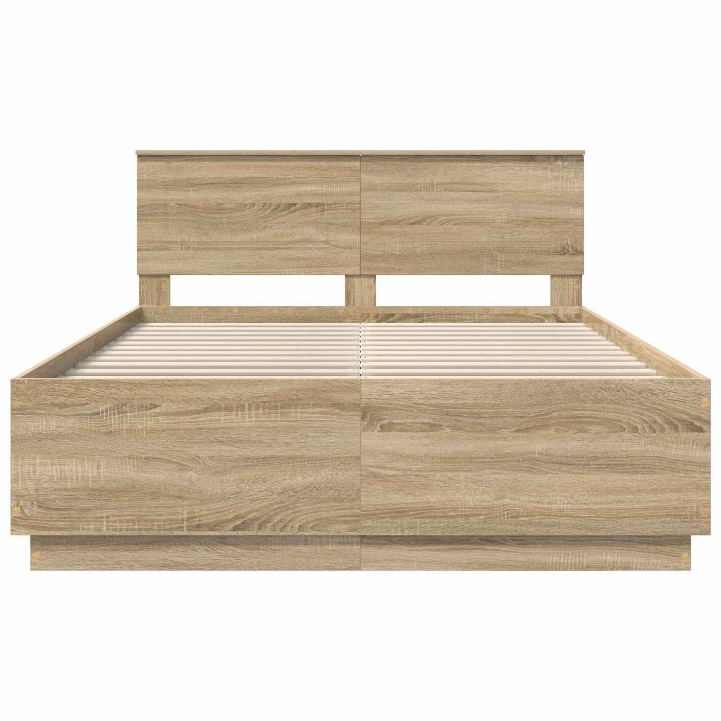 Bedframe met hoofdeinde Sonoma Eiken 150 x 200 cm Bewerkt hout