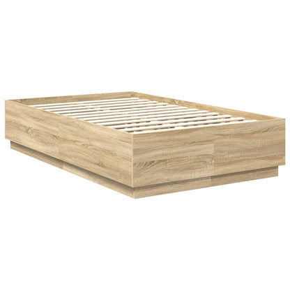 Bedframe met hoofdeinde Sonoma Eiken 120 x 200 cm Bewerkt hout