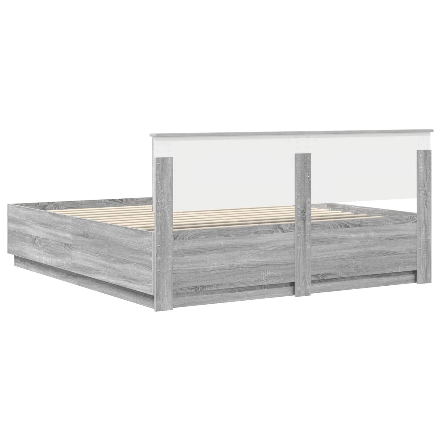 Bedframe met hoofdeinde Grijs sonoma 180 x 200 cm Bewerkt hout