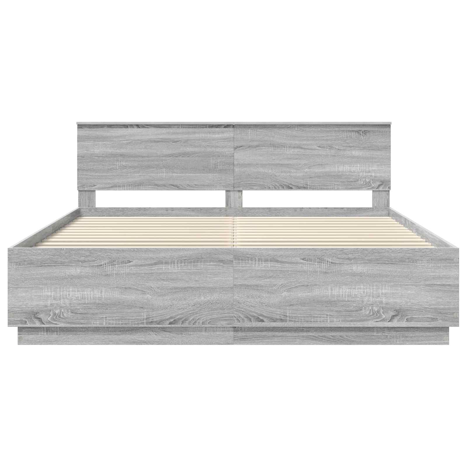 Bedframe met hoofdeinde Grijs sonoma 180 x 200 cm Bewerkt hout