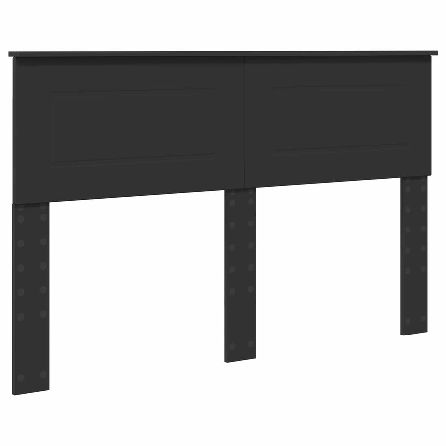 Bedframe met hoofdeinde Zwart 150 x 200 cm Bewerkt hout
