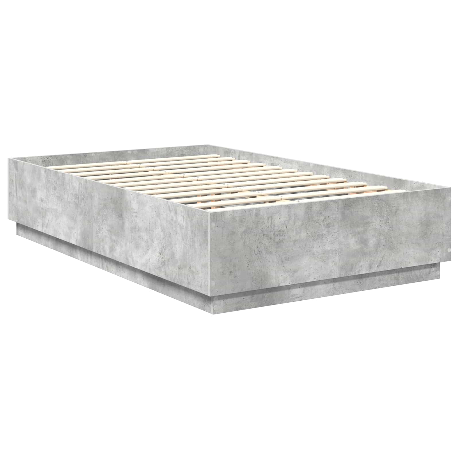Bedframe met hoofdeinde Betongrijs 120 x 190 cm Bewerkt hout