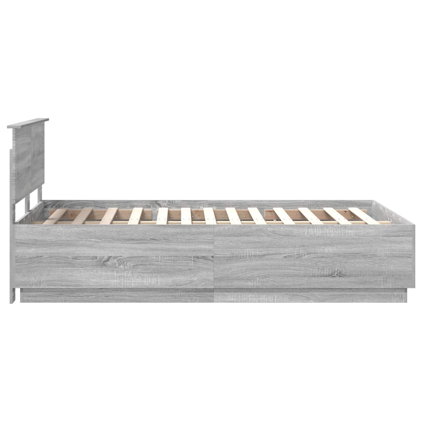 Bedframe met hoofdeinde Grijs sonoma 120 x 190 cm Bewerkt hout
