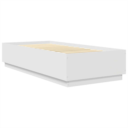 Bedframe met hoofdeinde Wit 100 x 200 cm Bewerkt hout