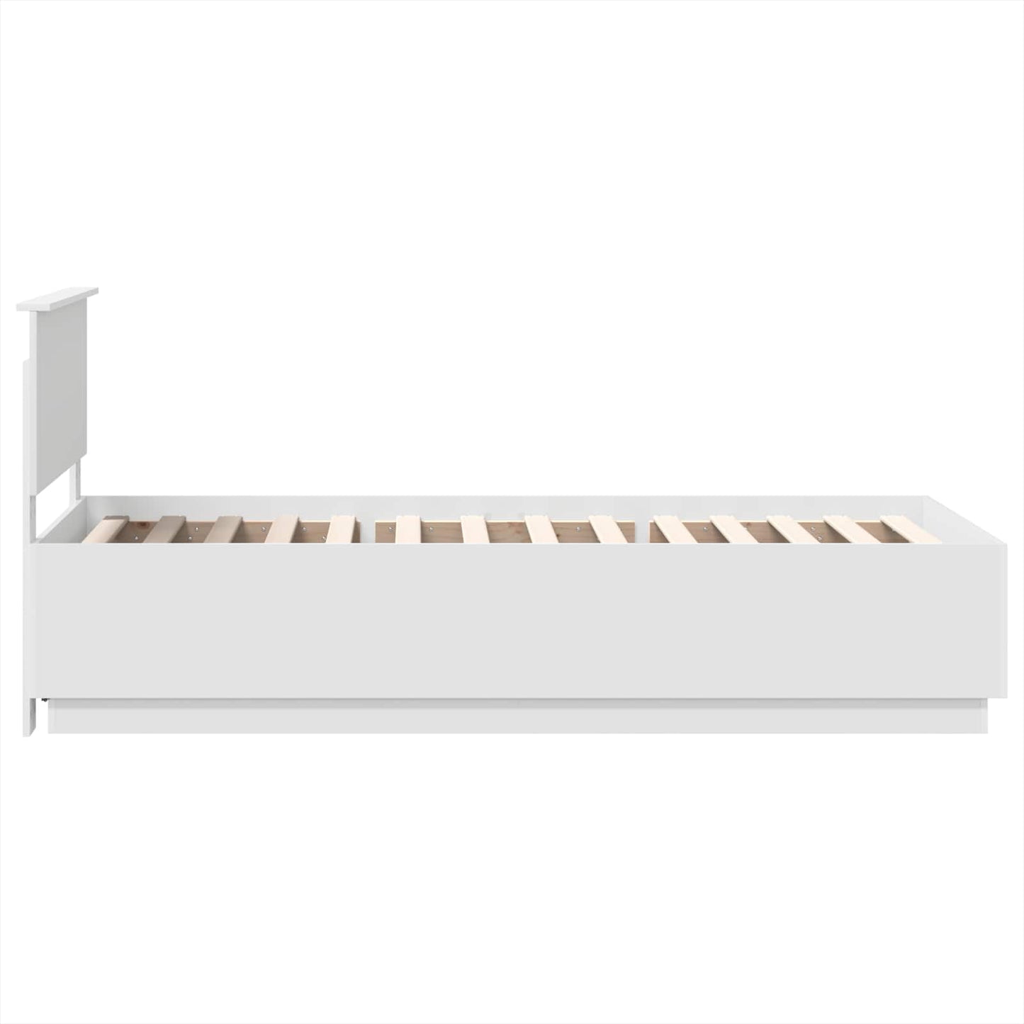 Bedframe met hoofdeinde Wit 100 x 200 cm Bewerkt hout