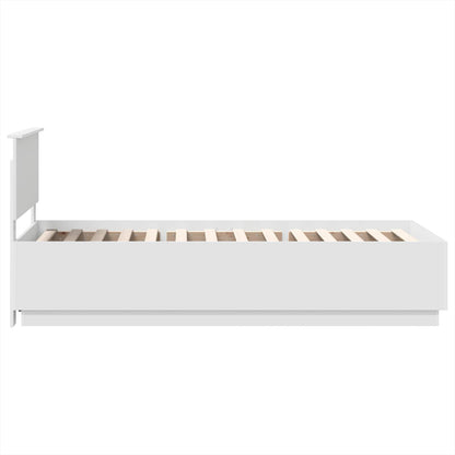 Bedframe met hoofdeinde Wit 100 x 200 cm Bewerkt hout
