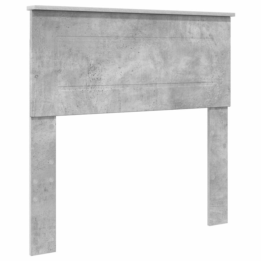 Bedframe met hoofdeinde Betongrijs 100 x 200 cm Bewerkt hout