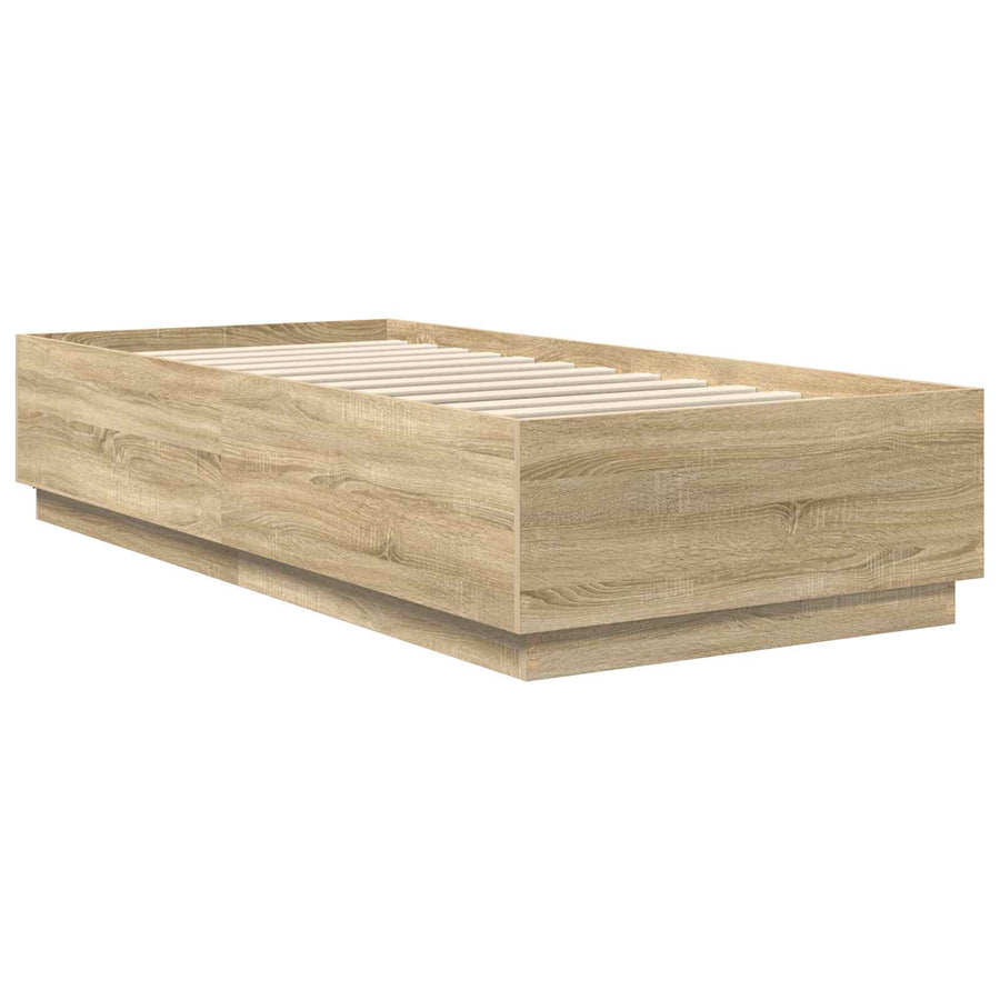 Bedframe met hoofdeinde Sonoma Eiken 70 x 190 cm Bewerkt hout