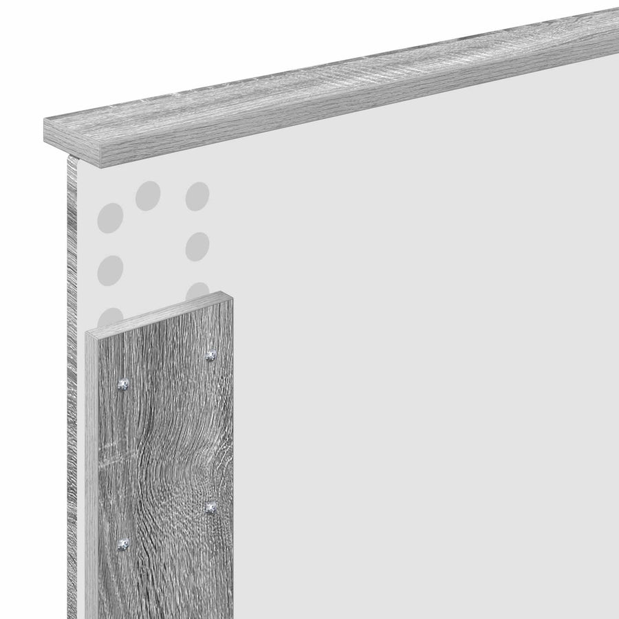 Bedframe met hoofdeinde Grijs sonoma 70 x 190 cm Bewerkt hout