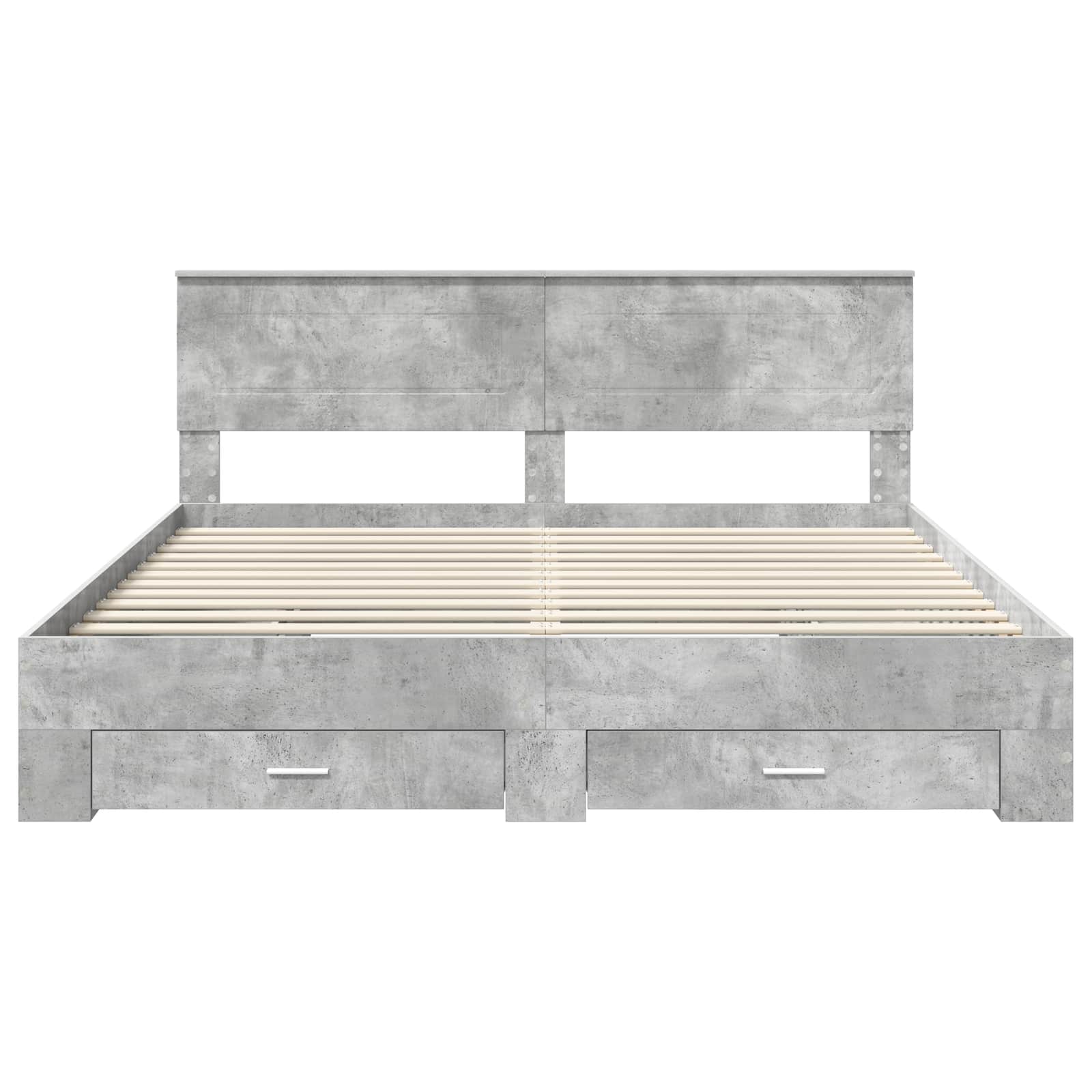 Bedframe met lade met hoofdeinde met opslag Bewerkt hout