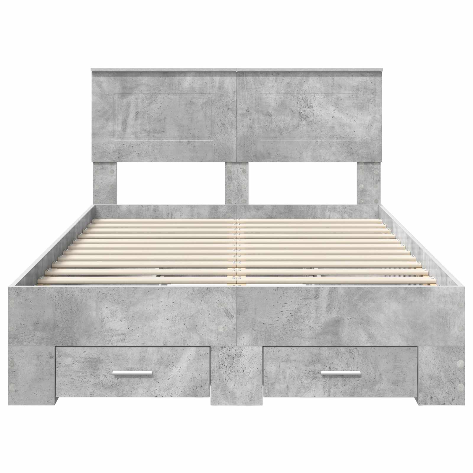 Bedframe met hoofdeinde Beton Grijs 120 x 190 cm Bewerkt hout