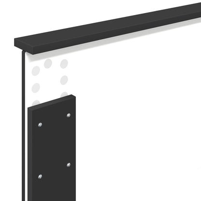 Bedframe met lade Zwart en Zilver 100 x 200 cm Bewerkt hout
