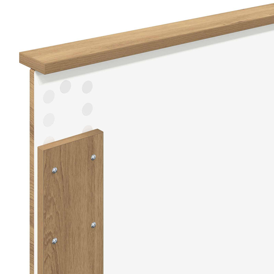 Bedframe met hoofdeinde Artisan Eiken 100 x 200 cm Bewerkt hout