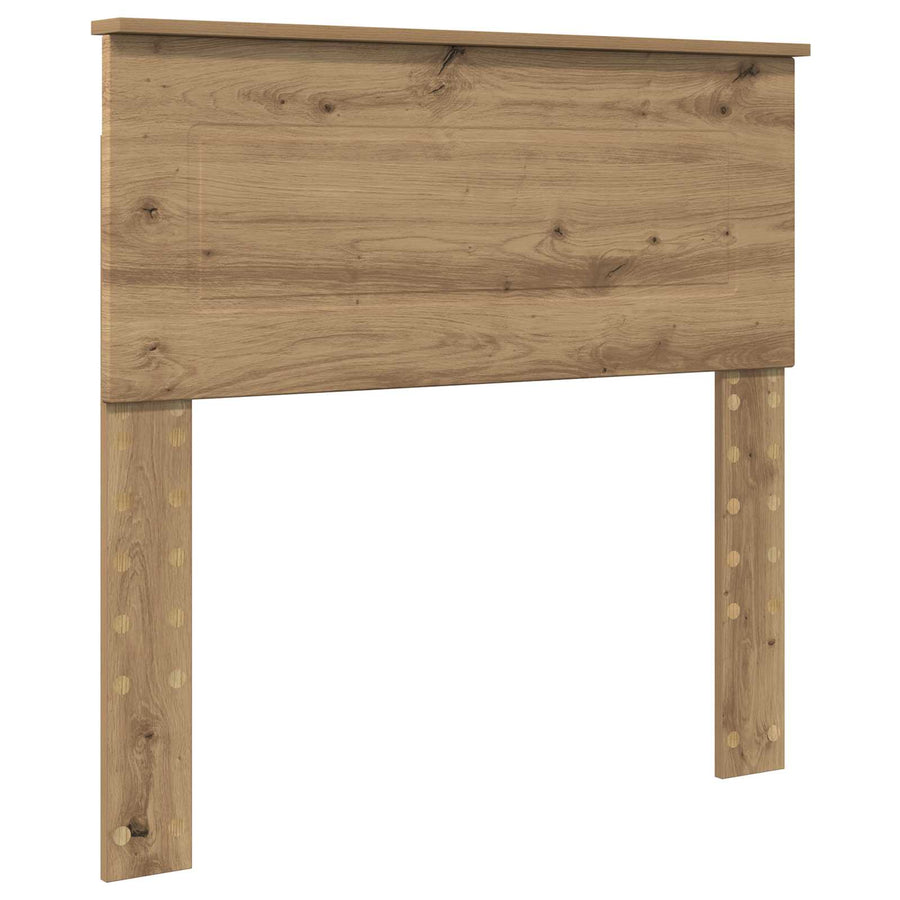 Bedframe met hoofdeinde Artisan Eiken 90 x 190 cm Bewerkt hout