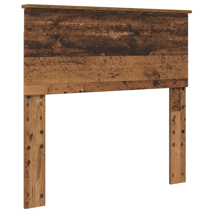 Bedframe met hoofdeinde Oudhout 90 x 200 cm Bewerkt hout