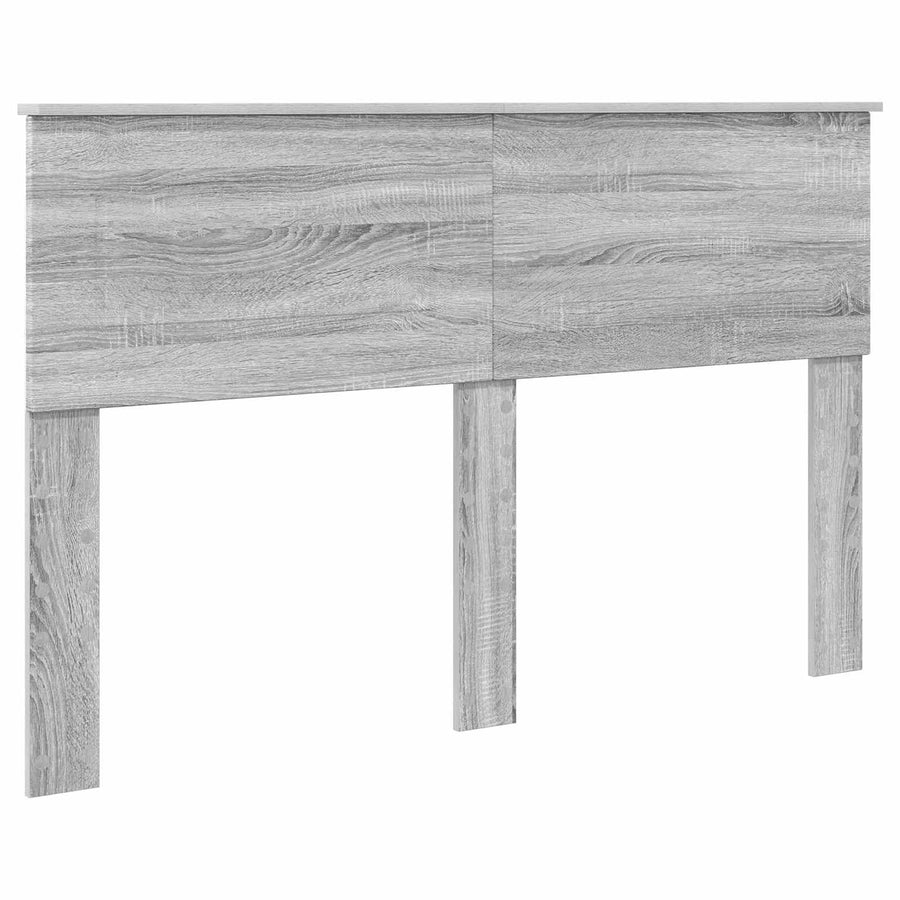 Bedframe met plank Grijs Sonoma 140 x 200 cm Bewerkt hout