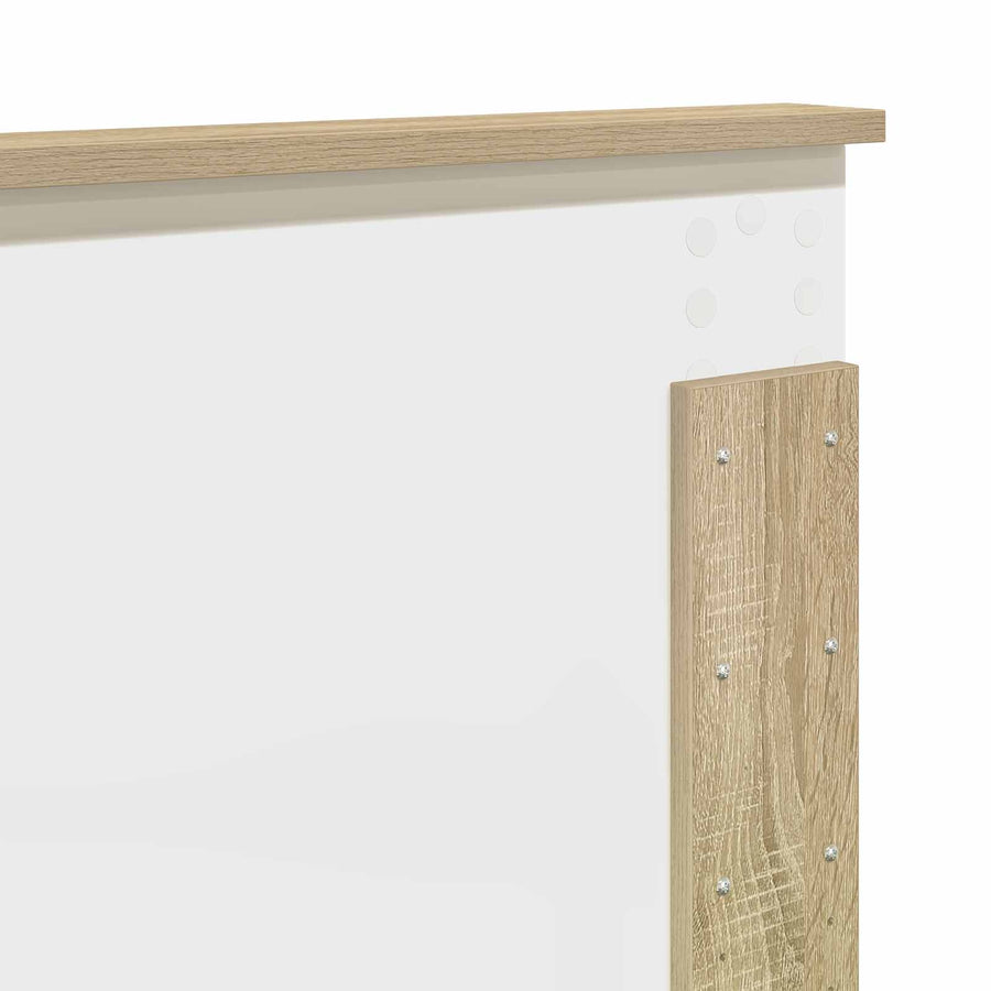 Bedframe met plank Sonoma Eiken 120 x 190 cm Bewerkt hout