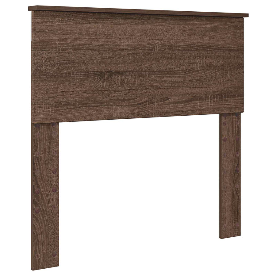 Bedframe met plank Bruin Eiken 75 x 190 cm Bewerkt hout