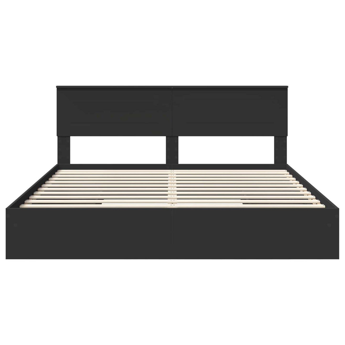 Bedframe met lade met opslag Zwart 200 x 200 cm Bewerkt hout