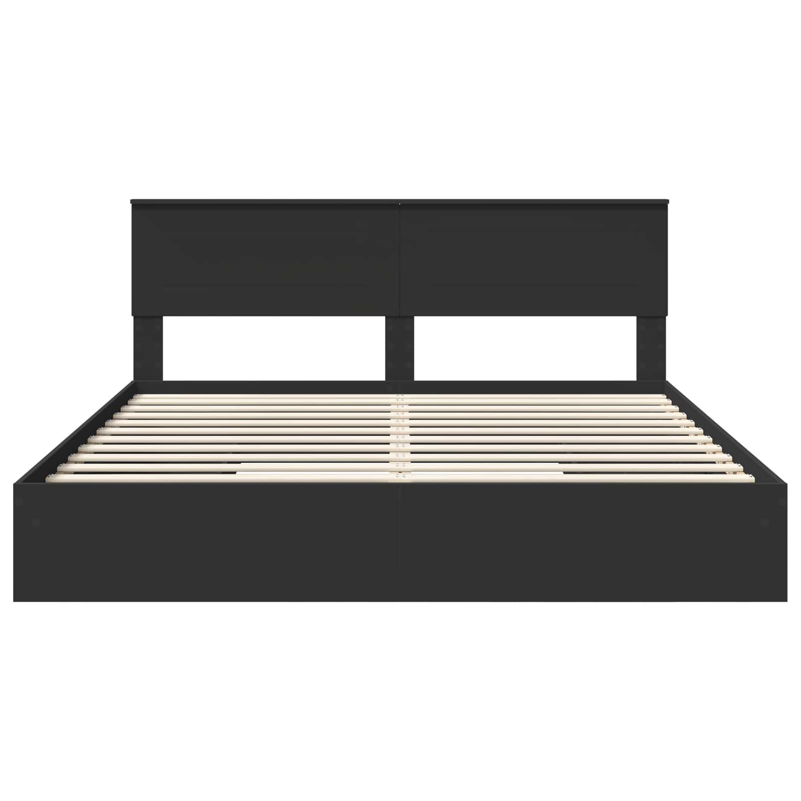 Bedframe met lade met opslag Zwart 200 x 200 cm Bewerkt hout
